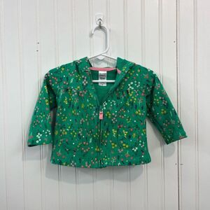 Carter's Green Floral Baby zip up Jacket